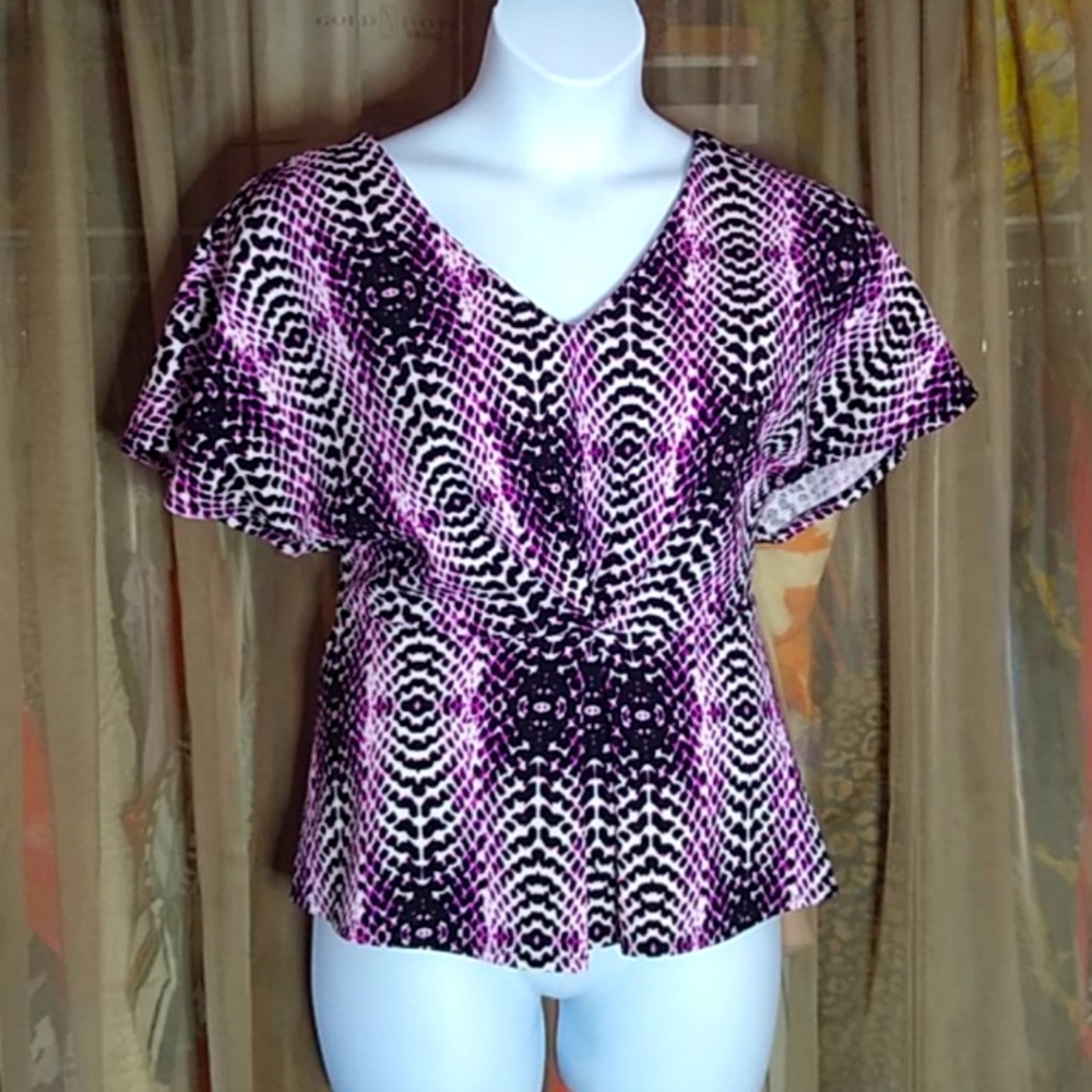 Peplum Print Top